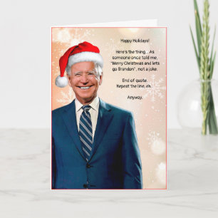 Customisable Joe Biden Christmas Card