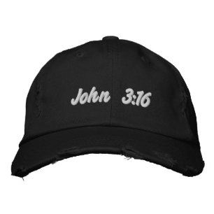 Customisable John 3:16  Embroidered Hat