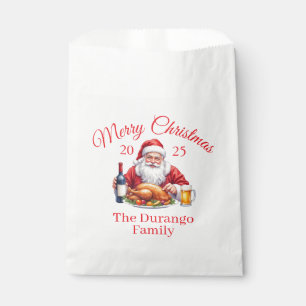 Customisable Jolly Santa Claus Christmas Party Favour Bag
