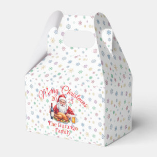 Customisable Jolly Santa Claus Christmas Party Favour Box