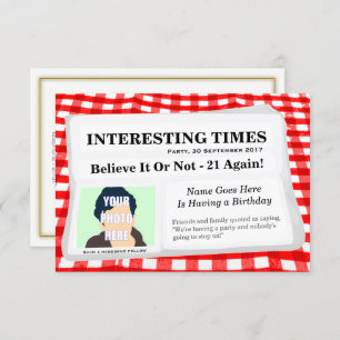 Customisable Journalist Party Invitation