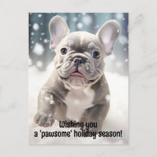 Customisable Joyful🐶 Frenchie Wonderland Postcard