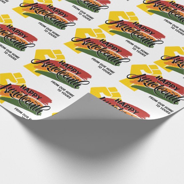 Customisable JUNETEENTH Wrapping Paper (Corner)