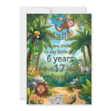 Customisable Jungle party invitation