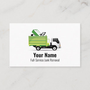 Customisable junk waste removal company business card
