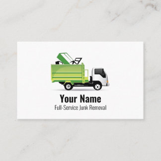 Customisable junk waste removal company business card