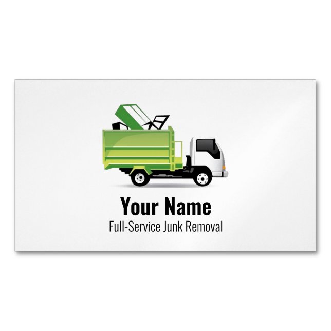 Customisable junk waste removal company 	Magnetic business card (Front)