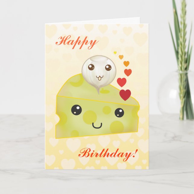 Customisable: Kawaii cheese & pickle Card (Front)