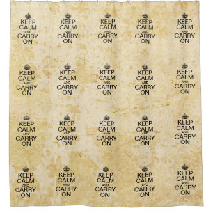 Customisable KEEP CALM and CARRY ON Shower Curtain