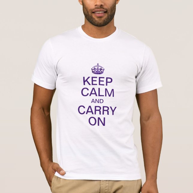 Customisable KEEP CALM and CARRY ON T-Shirt (Front)