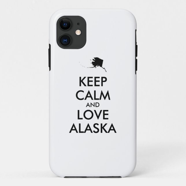 Customisable KEEP CALM and LOVE ALASKA Case-Mate iPhone Case (Back)