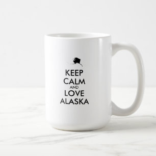 Customisable KEEP CALM and LOVE ALASKA Coffee Mug