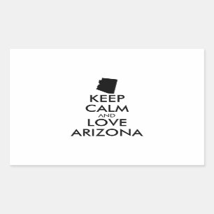 Customisable KEEP CALM and LOVE ARIZONA Rectangular Sticker