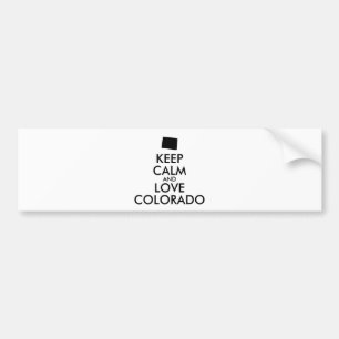 Customisable KEEP CALM and LOVE COLORADO Bumper Sticker