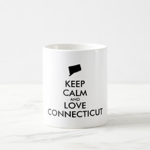 Customisable KEEP CALM and LOVE CONNECTICUT Coffee Mug