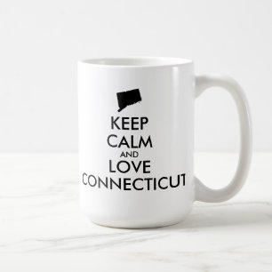 Customisable KEEP CALM and LOVE CONNECTICUT Coffee Mug