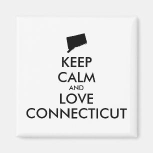 Customisable KEEP CALM and LOVE CONNECTICUT Magnet