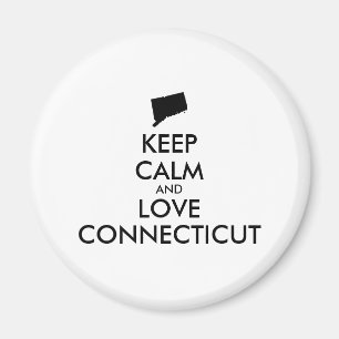 Customisable KEEP CALM and LOVE CONNECTICUT Magnet