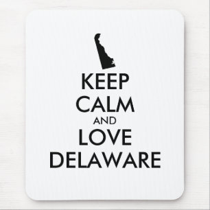 Customisable KEEP CALM and LOVE DELAWARE Mouse Pad