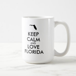 Customisable KEEP CALM and LOVE FLORIDA Coffee Mug