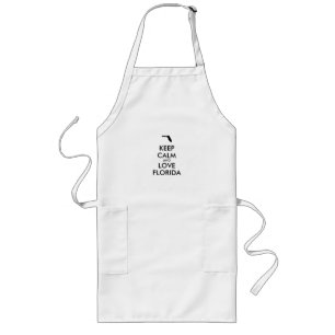Customisable KEEP CALM and LOVE FLORIDA Long Apron