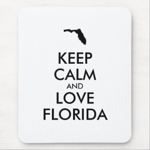 Customisable KEEP CALM and LOVE FLORIDA Mouse Pad