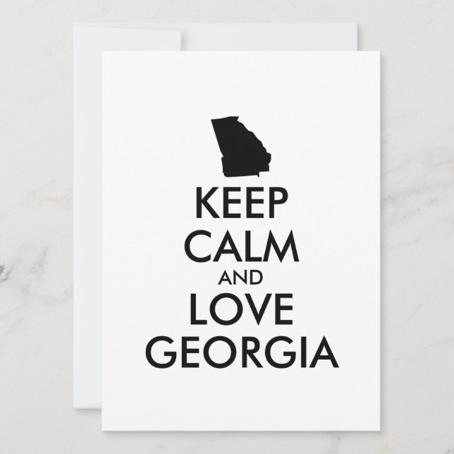 Customisable KEEP CALM and LOVE GEORGIA (Front)