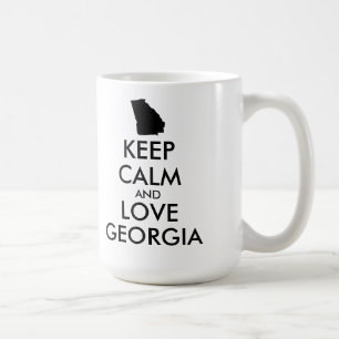 Customisable KEEP CALM and LOVE GEORGIA Coffee Mug