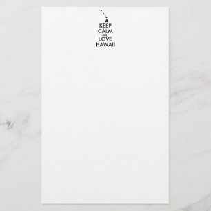 Customisable KEEP CALM and LOVE HAWAII Stationery