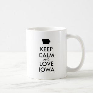 Customisable KEEP CALM and LOVE IOWA Coffee Mug
