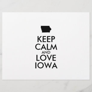 Customisable KEEP CALM and LOVE IOWA Flyer