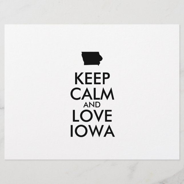 Customisable KEEP CALM and LOVE IOWA Flyer (Front)