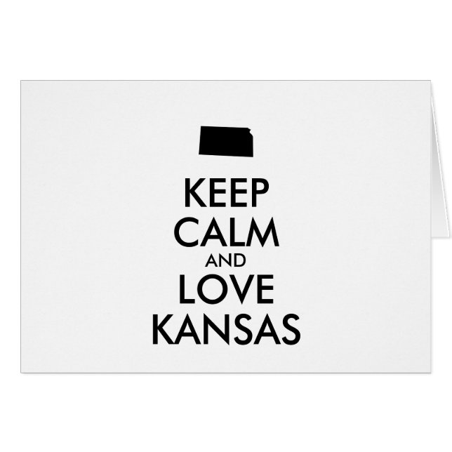 Customisable KEEP CALM and LOVE KANSAS (Front Horizontal)