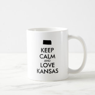 Customisable KEEP CALM and LOVE KANSAS Coffee Mug