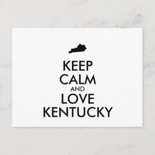 Customisable KEEP CALM and LOVE KENTUCKY Postcard