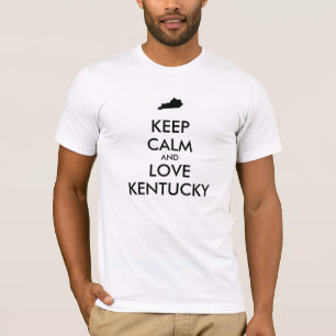 Customisable KEEP CALM and LOVE KENTUCKY T-Shirt