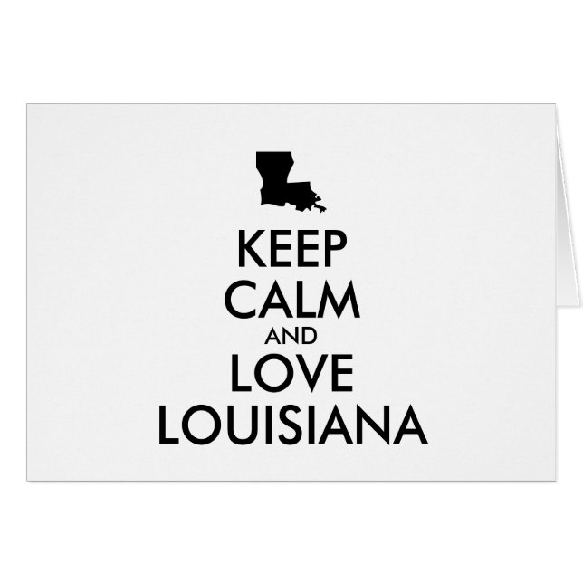 Customisable KEEP CALM and LOVE LOUISIANA (Front Horizontal)