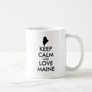 Customisable KEEP CALM and LOVE MAINE Coffee Mug