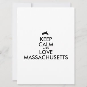 Customisable KEEP CALM and LOVE MASSACHUSETTS