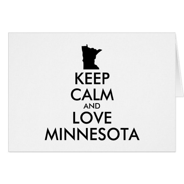 Customisable KEEP CALM and LOVE MINNESOTA (Front Horizontal)