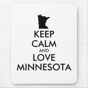 Customisable KEEP CALM and LOVE MINNESOTA Mouse Pad