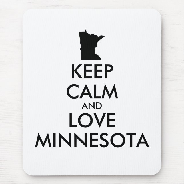 Customisable KEEP CALM and LOVE MINNESOTA Mouse Pad (Front)