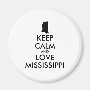 Customisable KEEP CALM and LOVE MISSISSIPPI Magnet