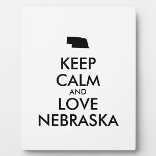 Customisable KEEP CALM and LOVE NEBRASKA Plaque