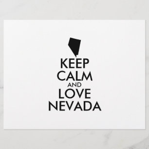 Customisable KEEP CALM and LOVE NEVADA Flyer