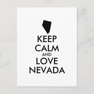 Customisable KEEP CALM and LOVE NEVADA Postcard