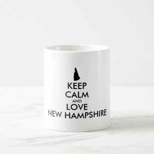 Customisable KEEP CALM and LOVE NEW HAMPSHIRE Coffee Mug