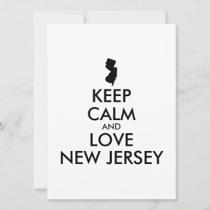 Customisable KEEP CALM and LOVE NEW JERSEY