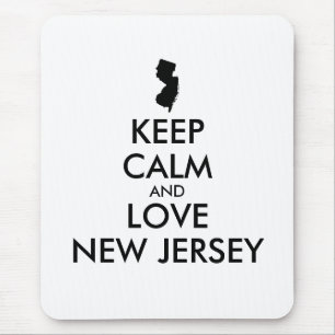 Customisable KEEP CALM and LOVE NEW JERSEY Mouse Pad
