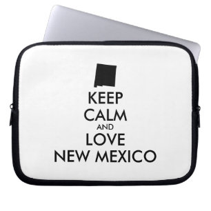 Customisable KEEP CALM and LOVE NEW MEXICO Laptop Sleeve
